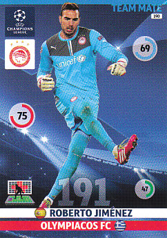 Roberto Jimenez Olympiacos FC 2014/15 Panini Champions League #190